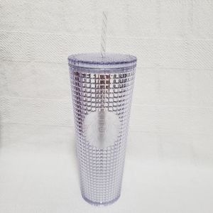 Starbucks Venti Christmas Silver Grid Cold Tumbler